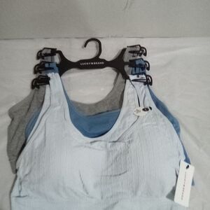 Lucky Brand Women's Bra Set - Light Blue, Blue, and Gray